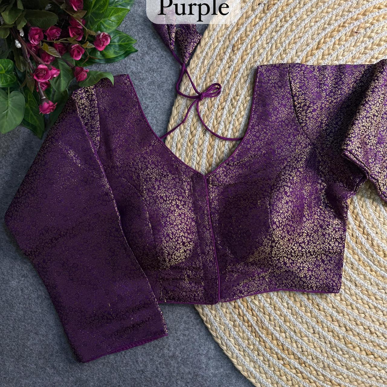 Vaidehi Banarasi V-Neck Blouse